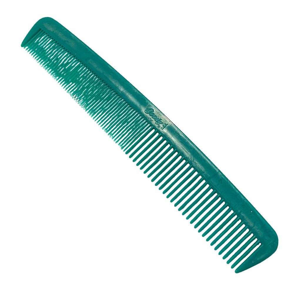 Vintage Goody Pocket Purse Comb Green Made in USA 80s plastic Unbreakable